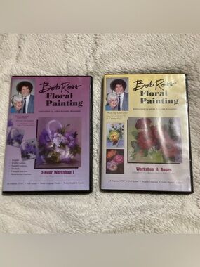 Bob Ross Floral Painting Workshops I & II DVDs  Instructed By Annette Kowalski